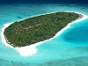 Irufushi Island aerial shot.