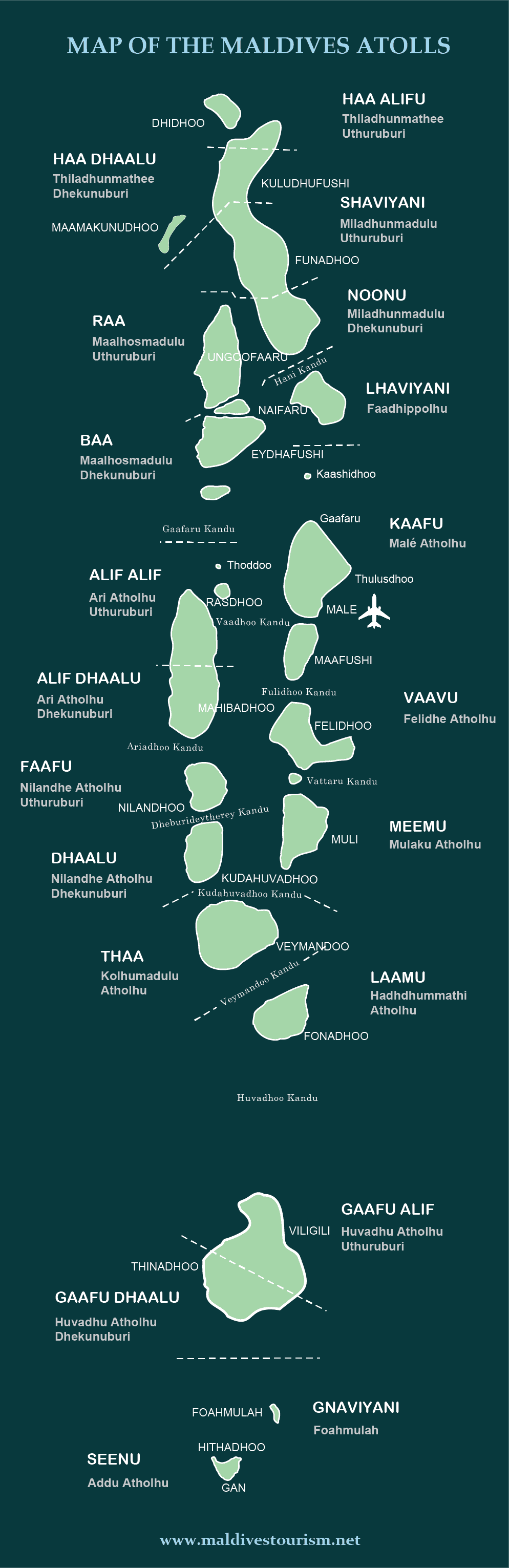 Maldives atoll map