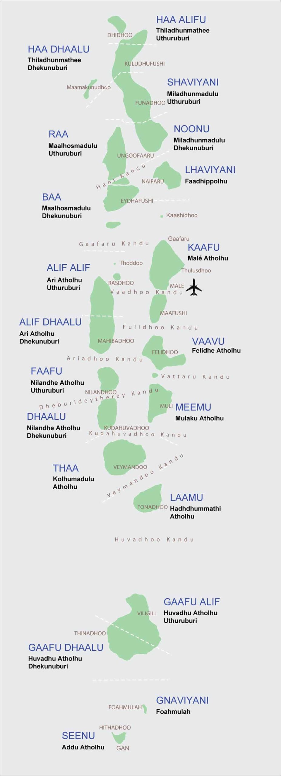 map of the maldives atolls